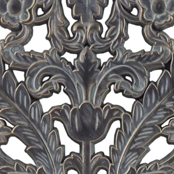 Wall Plaques-Kirkland's Home Navy Madison Park Floral Wall Plaques, Set Of 2 Blue