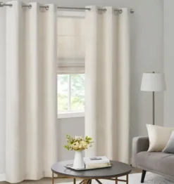 Curtains & Drapes-Kirkland's Home Navy Ombre Stripe Curtain Panel Set, 84 In. Blue/White