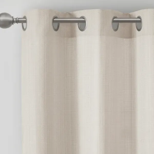 Curtains & Drapes-Kirkland's Home Navy Ombre Stripe Curtain Panel Set, 84 In. Blue/White