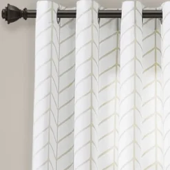 Curtains & Drapes-Kirkland's Home Navy Ombre Stripe Curtain Panel Set, 95 In. Blue/White