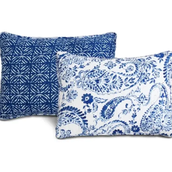 Quilts-Kirkland's Home Navy Paisley 3-Pc. Full/Queen Reversible Quilt Set Blue