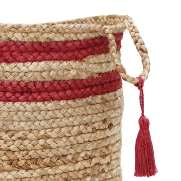 Baskets & Boxes-Kirkland's Home Navy Paw Trellis Round Basket, 15 In. Blue