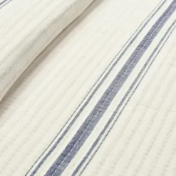Quilts-Kirkland's Home Navy Pick Stitch Stripe Queen Quilt Blue/White