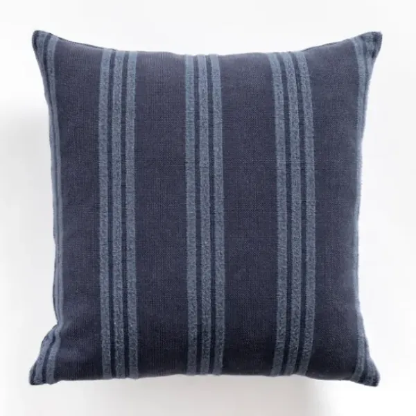 Pillows-Kirkland's Home Navy Providence Stripe Pillow Blue