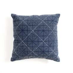 Pillows-Kirkland's Home Navy Quilted Crosshatch Pillow Blue