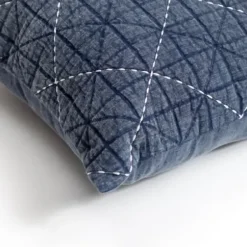 Pillows-Kirkland's Home Navy Quilted Crosshatch Pillow Blue