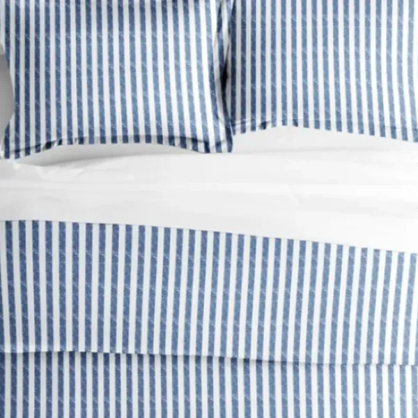Duvets-Kirkland's Home Navy Rugged Stripe 2-Pc. Twin Duvet Cover Set Blue/White