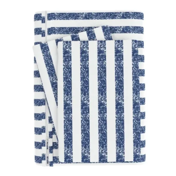 Duvets-Kirkland's Home Navy Rugged Stripe 2-Pc. Twin Duvet Cover Set Blue/White