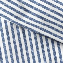 Duvets-Kirkland's Home Navy Rugged Stripe 2-Pc. Twin Duvet Cover Set Blue/White