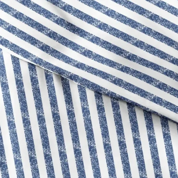 Duvets-Kirkland's Home Navy Rugged Stripe 2-Pc. Twin Duvet Cover Set Blue/White