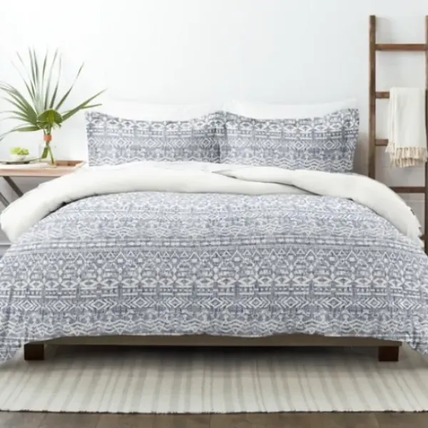 Duvets-Kirkland's Home Navy Rustic 3-Pc. Queen Duvet Cover Set Blue/White