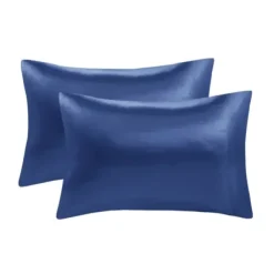 Bed Sheets-Kirkland's Home Navy Satin 6-Pc. King Sheet Set Blue