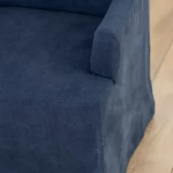 Dining Chairs-Kirkland's Home Navy Slipcover Captain Dining Chair Blue