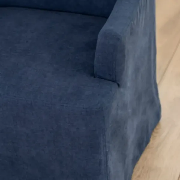 Dining Chairs-Kirkland's Home Navy Slipcover Captain Dining Chair Blue