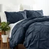 Duvets-Kirkland's Home Navy Soft Pinched 3-Pc. Twin Duvet Cover Set Blue