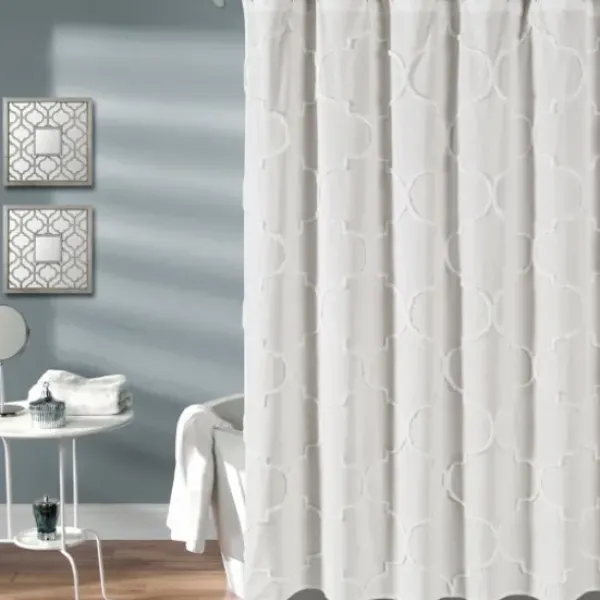 Shower Curtains-Kirkland's Home Navy Stripe Ombre Shower Curtain Blue