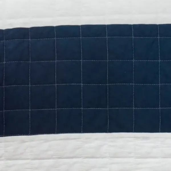 Quilts-Kirkland's Home Navy Stripe 3-Pc. Full/Queen Quilt Set Blue/White