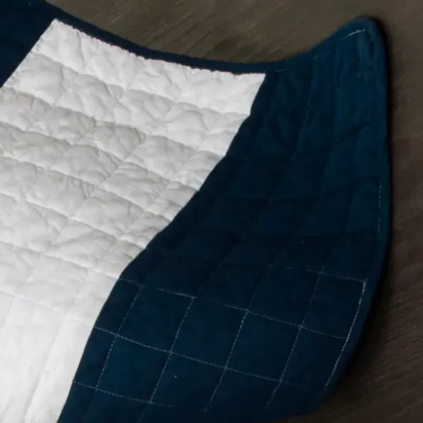 Quilts-Kirkland's Home Navy Stripe 3-Pc. Full/Queen Quilt Set Blue/White