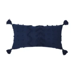 Pillows-Kirkland's Home Navy Textured Lumbar Pillow Blue