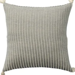 Pillows-Kirkland's Home Navy Trapeze Organic Cotton Throw Pillow Navy/Ivory