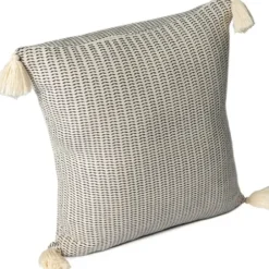 Pillows-Kirkland's Home Navy Trapeze Organic Cotton Throw Pillow Navy/Ivory