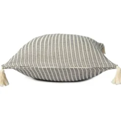 Pillows-Kirkland's Home Navy Trapeze Organic Cotton Throw Pillow Navy/Ivory
