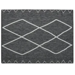 Outdoor Rugs-Kirkland's Home Navy Trellis Outdoor Area Rug, 7X10 Tan/Black/Blue