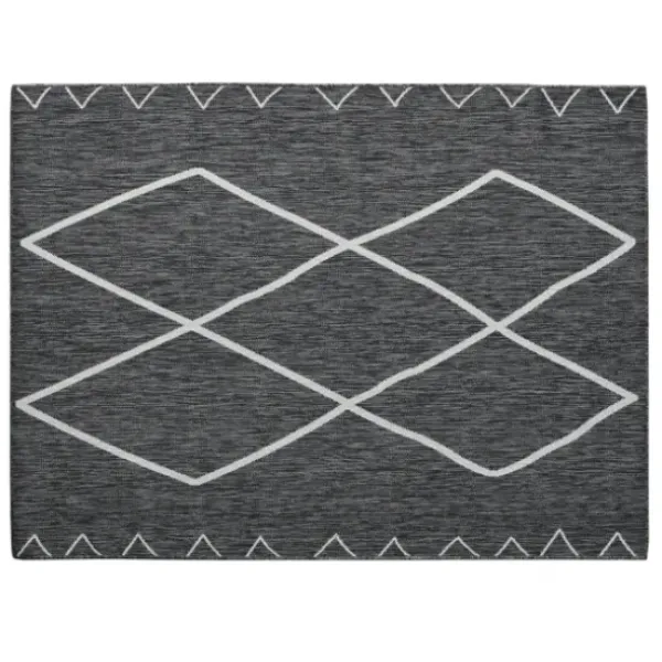 Outdoor Rugs-Kirkland's Home Navy Trellis Outdoor Area Rug, 7X10 Tan/Black/Blue