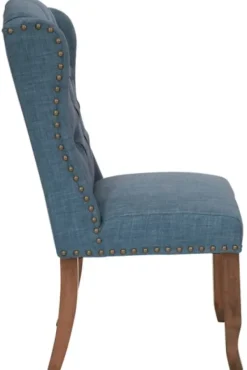 Dining Chairs-Kirkland's Home Navy Tufted Jenna Dining Chair Blue