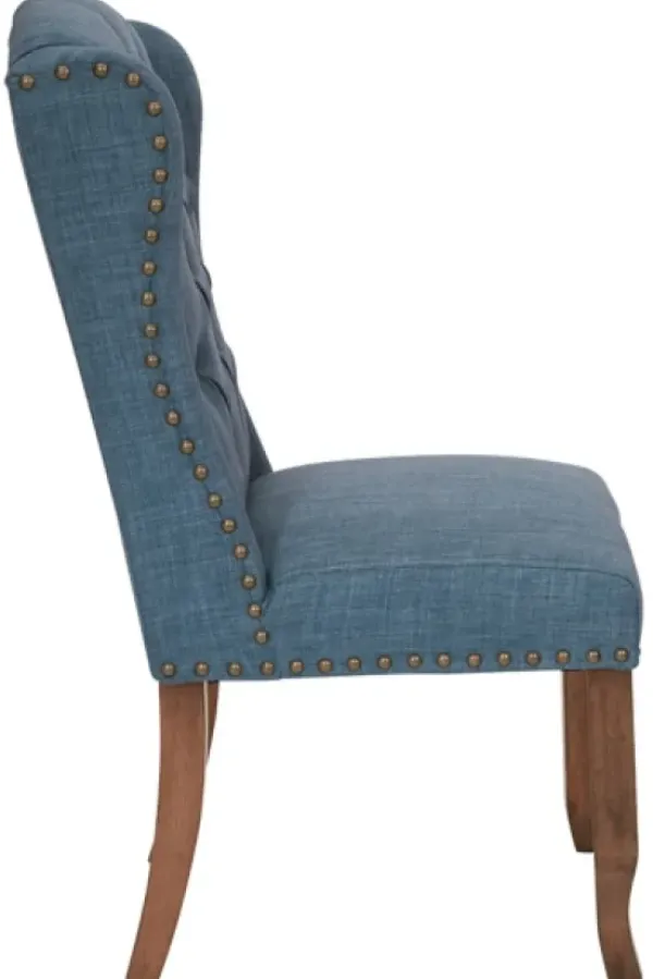 Dining Chairs-Kirkland's Home Navy Tufted Jenna Dining Chair Blue