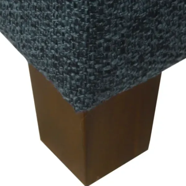 Benches & Ottomans-Kirkland's Home Navy Tufted Upholstered Storage Ottoman Blue