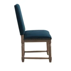 Dining Chairs-Kirkland's Home Navy Upholstered Wood Dining Chairs, Set Of 2 Blue