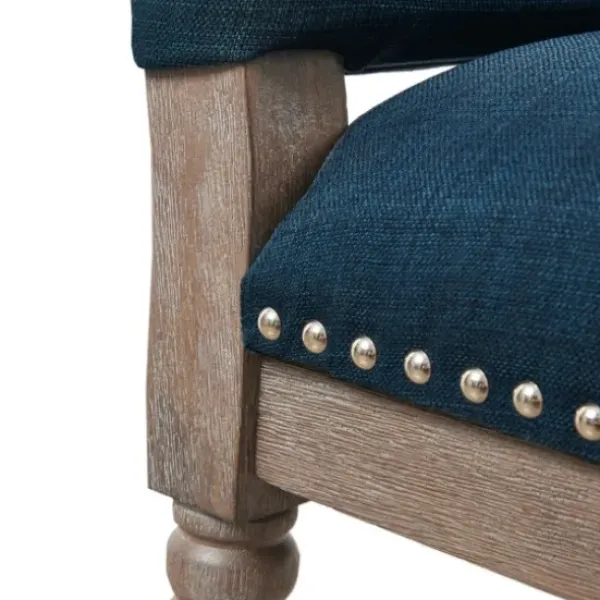 Dining Chairs-Kirkland's Home Navy Upholstered Wood Dining Chairs, Set Of 2 Blue