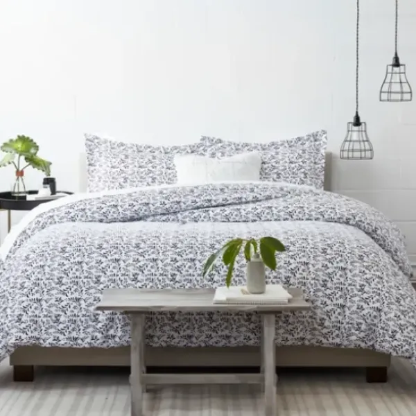 Duvets-Kirkland's Home Navy Vines 3-Pc. King Duvet Cover Set Blue/White