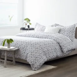 Duvets-Kirkland's Home Navy Vines 3-Pc. King Duvet Cover Set Blue/White