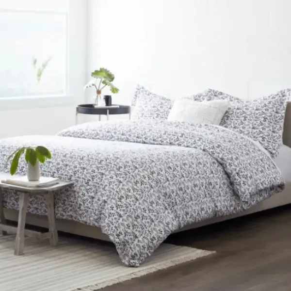 Duvets-Kirkland's Home Navy Vines 3-Pc. King Duvet Cover Set Blue/White
