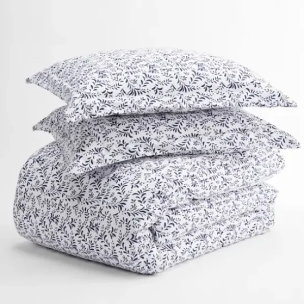 Duvets-Kirkland's Home Navy Vines 3-Pc. King Duvet Cover Set Blue/White