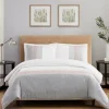 Duvets-Kirkland's Home Neapolitan Gray 3-Pc. King Duvet Set Gray/White/Pink
