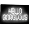 Wall Quotes & Signs-Kirkland's Home Neon Hello Gorgeous Canvas Art Print Black