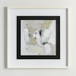 Framed Art-Kirkland's Home Neutral Abstract Matted Ii Framed Art Print Tan