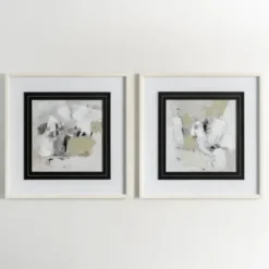 Framed Art-Kirkland's Home Neutral Abstract Matted Ii Framed Art Print Tan