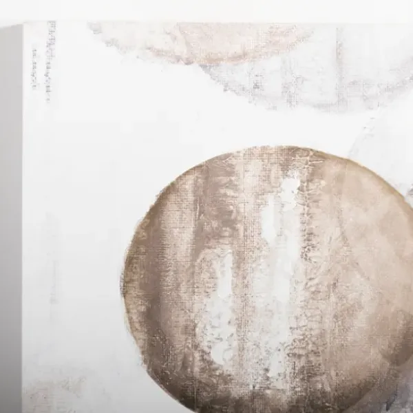 Canvas Art-Kirkland's Home Neutral Abstract Spheres Canvas Art Print Tan/Gray/White