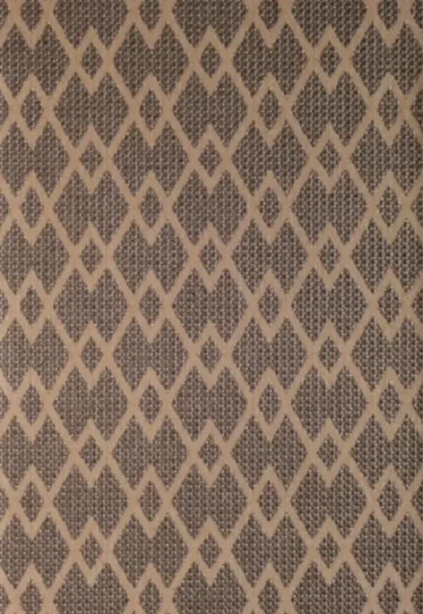 Outdoor Rugs-Kirkland's Home Neutral Bordered Lattice Outdoor Area Rug, 5X7 Gray