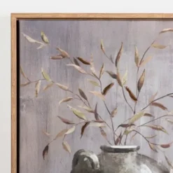 Canvas Art-Kirkland's Home Neutral Botanical Vases Framed Canvas Art Print Gray