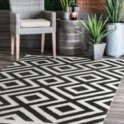 Outdoor Rugs-Kirkland's Home Neutral Floral Burst Outdoor Round Area Rug, 5 Ft. Tan/Gray