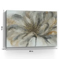 Canvas Art-Kirkland's Home Neutral Floral Giclee Canvas Art Print Tan