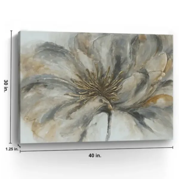 Canvas Art-Kirkland's Home Neutral Floral Giclee Canvas Art Print Tan