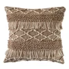 Pillows-Kirkland's Home Neutral Geometric Fringe Accent Pillow Brown
