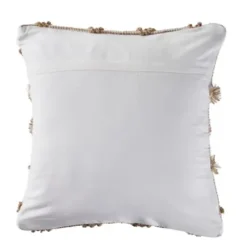 Pillows-Kirkland's Home Neutral Geometric Pom Pom Pillow Brown