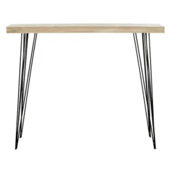 Console Tables-Kirkland's Home Neutral Hairpin Legs Console Table Gray